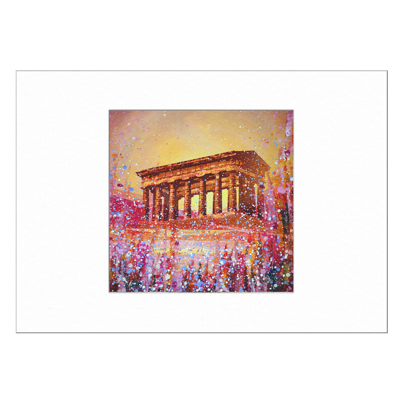 Penshaw Monument at Sunset Limited Edition Print with Mount